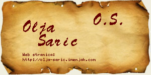 Olja Sarić vizit kartica